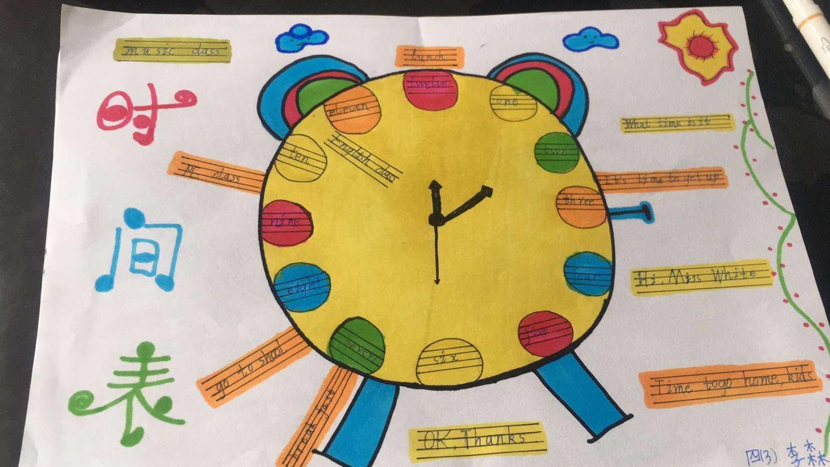 mytimetable手抄报,my time to do things的小报